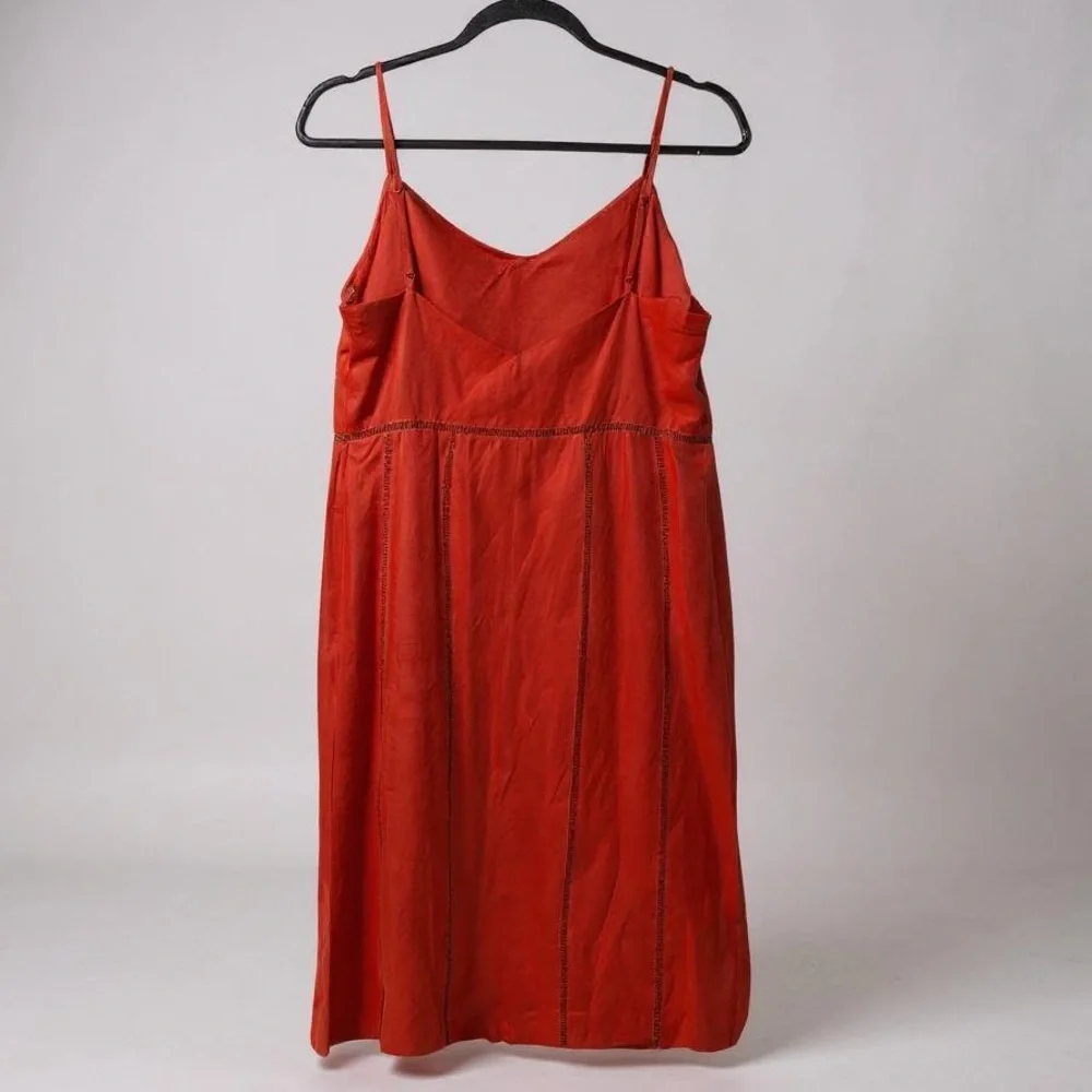 Banana Republic Aline Fitted‎ Linen Dress Sz 8 Red Pencil summer Feminine Lolita